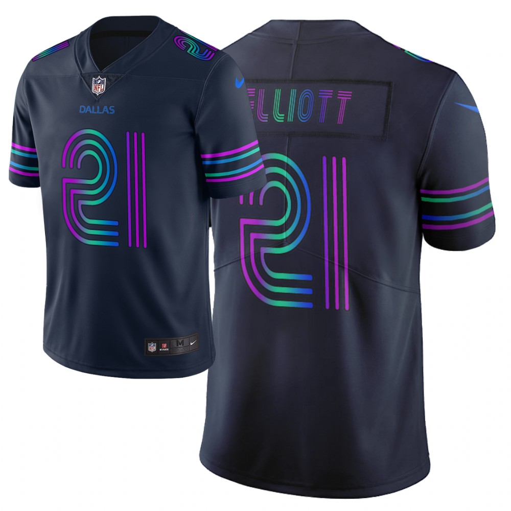 Men Nike NFL Dallas Cowboys #21 ezekiel elliott Limited city edition navy jersey->dallas cowboys->NFL Jersey